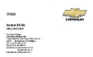 Chevrolet Kartvizit